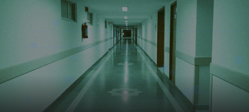 Surface sterilization — UV beam cone with irradiance mapping and circuit overlay